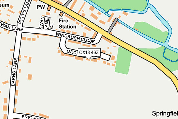 OX18 4SZ map - OS OpenMap – Local (Ordnance Survey) OX18 4SZ map - OS OpenMap – Local (Ordnance Survey)