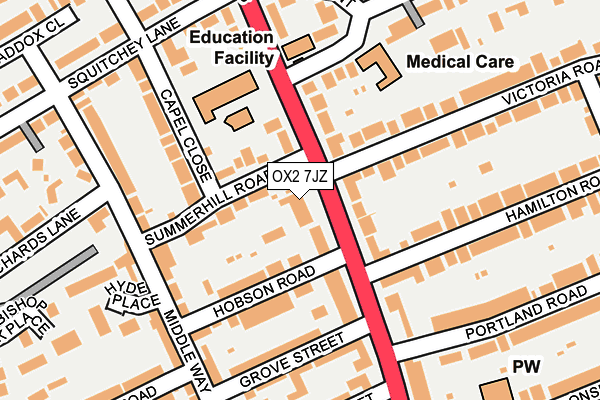 OX2 7JZ map - OS OpenMap – Local (Ordnance Survey) OX2 7JZ map - OS OpenMap – Local (Ordnance Survey)