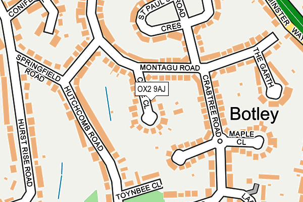 OX2 9AJ map - OS OpenMap – Local (Ordnance Survey) OX2 9AJ map - OS OpenMap – Local (Ordnance Survey)