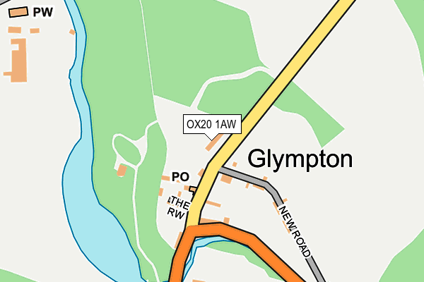 OX20 1AW map - OS OpenMap – Local (Ordnance Survey) OX20 1AW map - OS OpenMap – Local (Ordnance Survey)