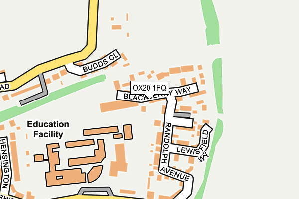 OX20 1FQ map - OS OpenMap – Local (Ordnance Survey) OX20 1FQ map - OS OpenMap – Local (Ordnance Survey)