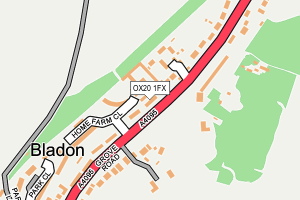OX20 1FX map - OS OpenMap – Local (Ordnance Survey) OX20 1FX map - OS OpenMap – Local (Ordnance Survey)