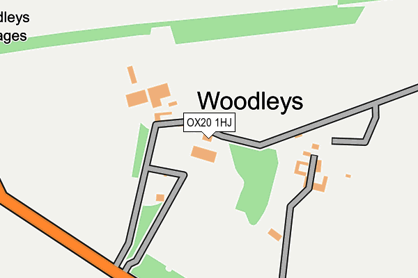 OX20 1HJ map - OS OpenMap – Local (Ordnance Survey) OX20 1HJ map - OS OpenMap – Local (Ordnance Survey)