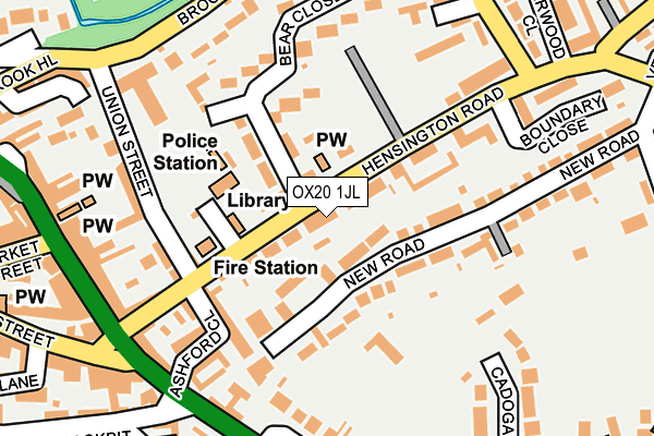 OX20 1JL map - OS OpenMap – Local (Ordnance Survey)