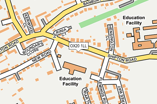 OX20 1LL map - OS OpenMap – Local (Ordnance Survey) OX20 1LL map - OS OpenMap – Local (Ordnance Survey)