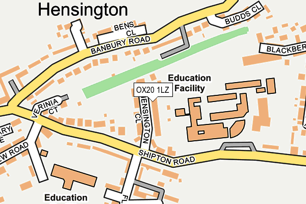 OX20 1LZ map - OS OpenMap – Local (Ordnance Survey) OX20 1LZ map - OS OpenMap – Local (Ordnance Survey)