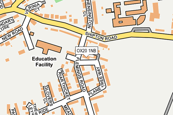 OX20 1NB map - OS OpenMap – Local (Ordnance Survey) OX20 1NB map - OS OpenMap – Local (Ordnance Survey)