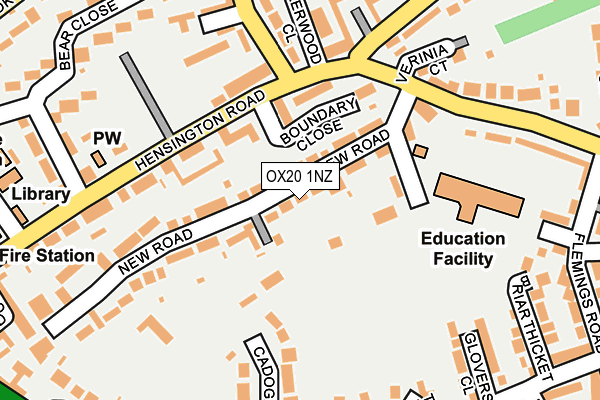 OX20 1NZ map - OS OpenMap – Local (Ordnance Survey) OX20 1NZ map - OS OpenMap – Local (Ordnance Survey)