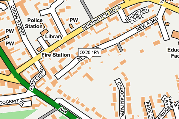 OX20 1PA map - OS OpenMap – Local (Ordnance Survey) OX20 1PA map - OS OpenMap – Local (Ordnance Survey)