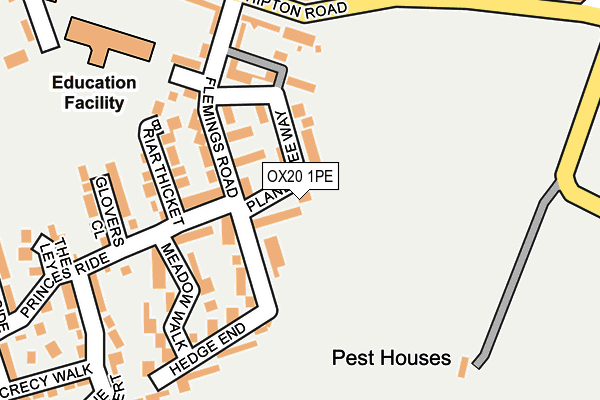 OX20 1PE map - OS OpenMap – Local (Ordnance Survey) OX20 1PE map - OS OpenMap – Local (Ordnance Survey)
