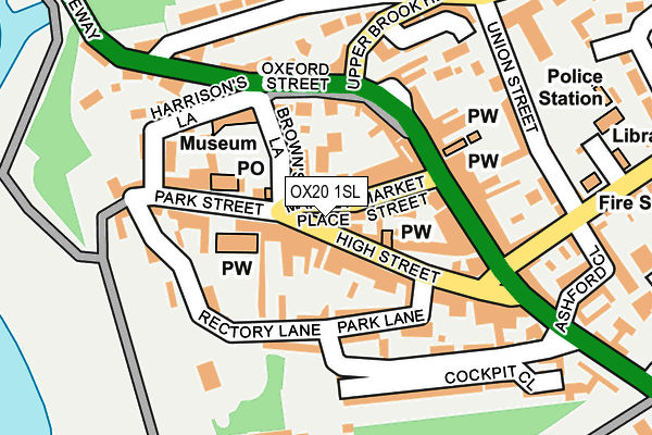 OX20 1SL map - OS OpenMap – Local (Ordnance Survey) OX20 1SL map - OS OpenMap – Local (Ordnance Survey)