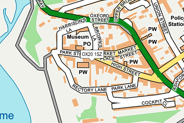 OX20 1SZ map - OS OpenMap – Local (Ordnance Survey) OX20 1SZ map - OS OpenMap – Local (Ordnance Survey)