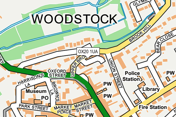 OX20 1UA map - OS OpenMap – Local (Ordnance Survey)