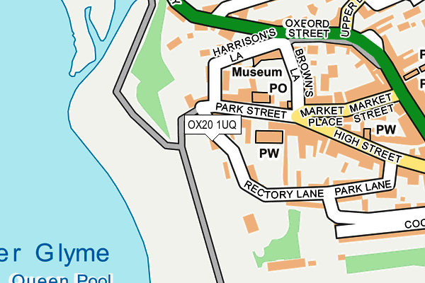 OX20 1UQ map - OS OpenMap – Local (Ordnance Survey) OX20 1UQ map - OS OpenMap – Local (Ordnance Survey)
