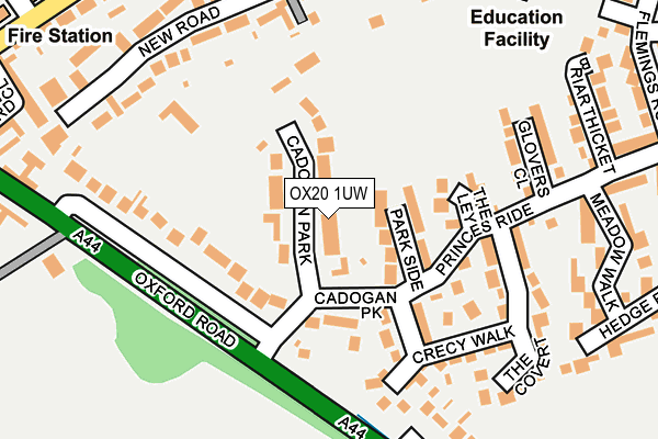 OX20 1UW map - OS OpenMap – Local (Ordnance Survey) OX20 1UW map - OS OpenMap – Local (Ordnance Survey)