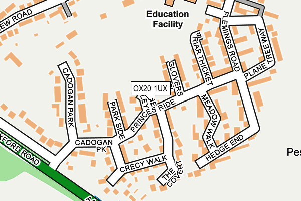OX20 1UX map - OS OpenMap – Local (Ordnance Survey) OX20 1UX map - OS OpenMap – Local (Ordnance Survey)