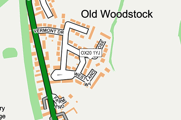 OX20 1YJ map - OS OpenMap – Local (Ordnance Survey) OX20 1YJ map - OS OpenMap – Local (Ordnance Survey)