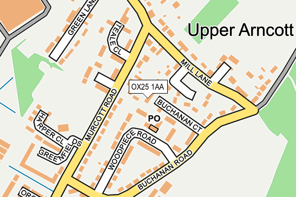 OX25 1AA map - OS OpenMap – Local (Ordnance Survey) OX25 1AA map - OS OpenMap – Local (Ordnance Survey)