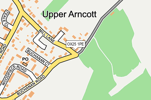 OX25 1PE map - OS OpenMap – Local (Ordnance Survey) OX25 1PE map - OS OpenMap – Local (Ordnance Survey)