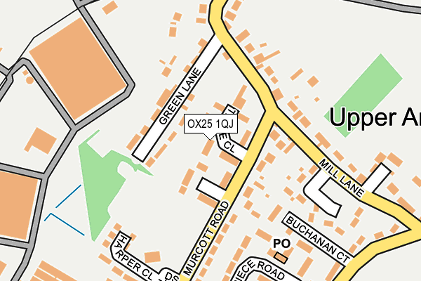 OX25 1QJ map - OS OpenMap – Local (Ordnance Survey) OX25 1QJ map - OS OpenMap – Local (Ordnance Survey)