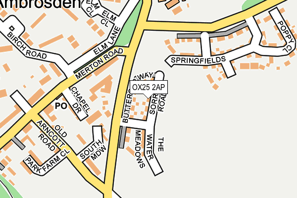 OX25 2AP map - OS OpenMap – Local (Ordnance Survey) OX25 2AP map - OS OpenMap – Local (Ordnance Survey)