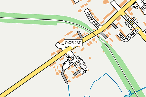 OX25 2AT map - OS OpenMap – Local (Ordnance Survey) OX25 2AT map - OS OpenMap – Local (Ordnance Survey)
