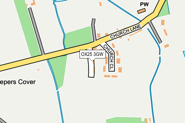 OX25 3GW map - OS OpenMap – Local (Ordnance Survey) OX25 3GW map - OS OpenMap – Local (Ordnance Survey)