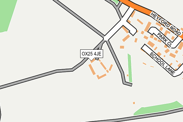 OX25 4JE map - OS OpenMap – Local (Ordnance Survey) OX25 4JE map - OS OpenMap – Local (Ordnance Survey)