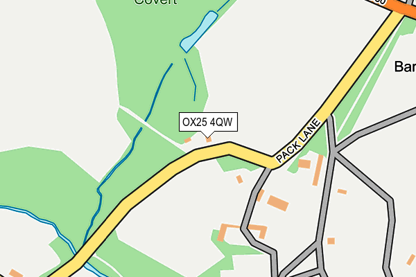 OX25 4QW map - OS OpenMap – Local (Ordnance Survey) OX25 4QW map - OS OpenMap – Local (Ordnance Survey)