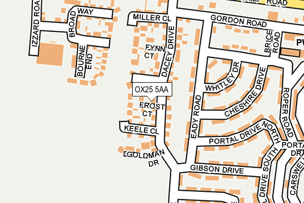 OX25 5AA map - OS OpenMap – Local (Ordnance Survey) OX25 5AA map - OS OpenMap – Local (Ordnance Survey)