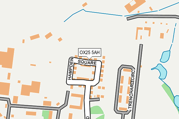 OX25 5AH map - OS OpenMap – Local (Ordnance Survey) OX25 5AH map - OS OpenMap – Local (Ordnance Survey)