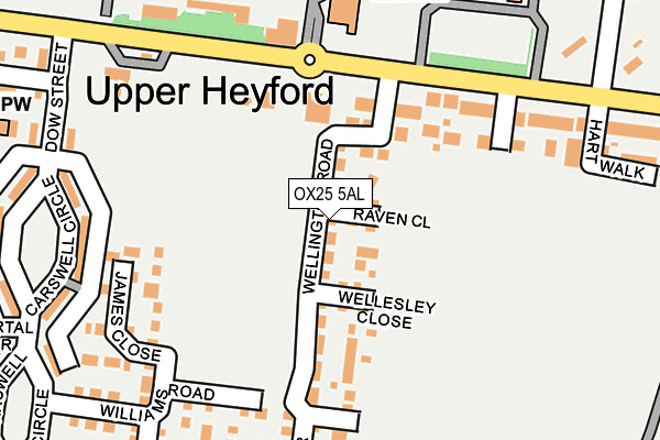 OX25 5AL map - OS OpenMap – Local (Ordnance Survey) OX25 5AL map - OS OpenMap – Local (Ordnance Survey)