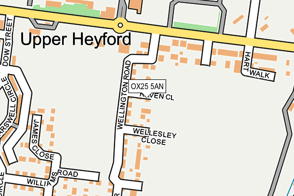 OX25 5AN map - OS OpenMap – Local (Ordnance Survey) OX25 5AN map - OS OpenMap – Local (Ordnance Survey)
