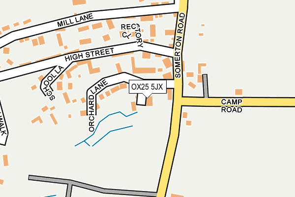 OX25 5JX map - OS OpenMap – Local (Ordnance Survey) OX25 5JX map - OS OpenMap – Local (Ordnance Survey)