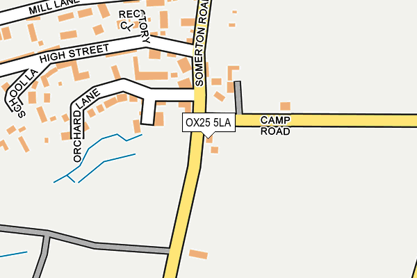 OX25 5LA map - OS OpenMap – Local (Ordnance Survey) OX25 5LA map - OS OpenMap – Local (Ordnance Survey)