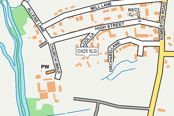 OX25 5LG map - OS OpenMap – Local (Ordnance Survey) OX25 5LG map - OS OpenMap – Local (Ordnance Survey)