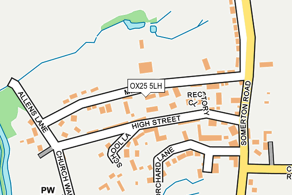 OX25 5LH map - OS OpenMap – Local (Ordnance Survey) OX25 5LH map - OS OpenMap – Local (Ordnance Survey)