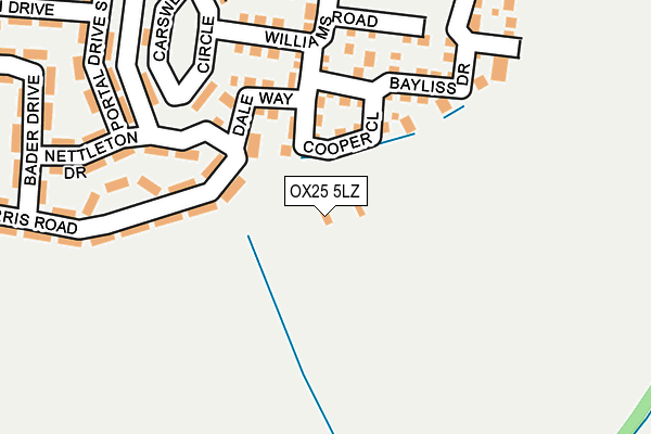 OX25 5LZ map - OS OpenMap – Local (Ordnance Survey) OX25 5LZ map - OS OpenMap – Local (Ordnance Survey)