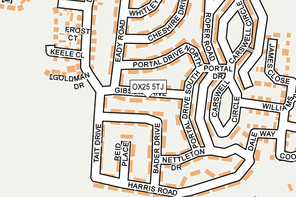 OX25 5TJ map - OS OpenMap – Local (Ordnance Survey) OX25 5TJ map - OS OpenMap – Local (Ordnance Survey)