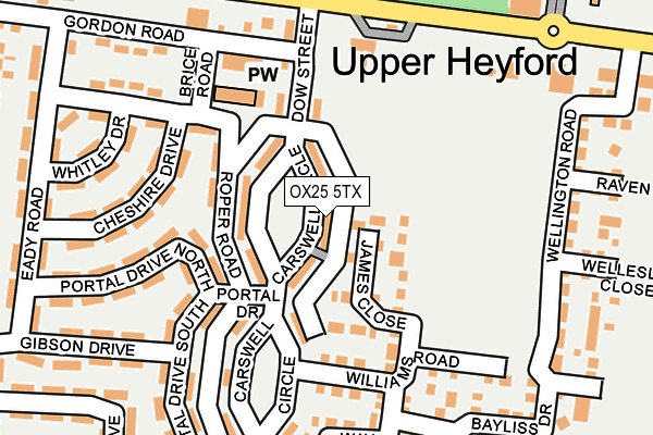 OX25 5TX map - OS OpenMap – Local (Ordnance Survey) OX25 5TX map - OS OpenMap – Local (Ordnance Survey)