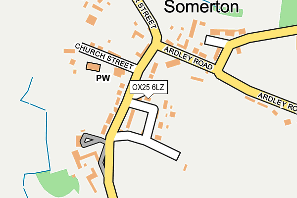 OX25 6LZ map - OS OpenMap – Local (Ordnance Survey)
