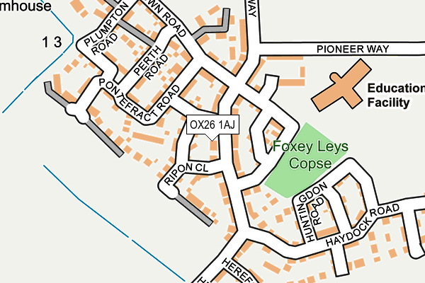OX26 1AJ map - OS OpenMap – Local (Ordnance Survey)