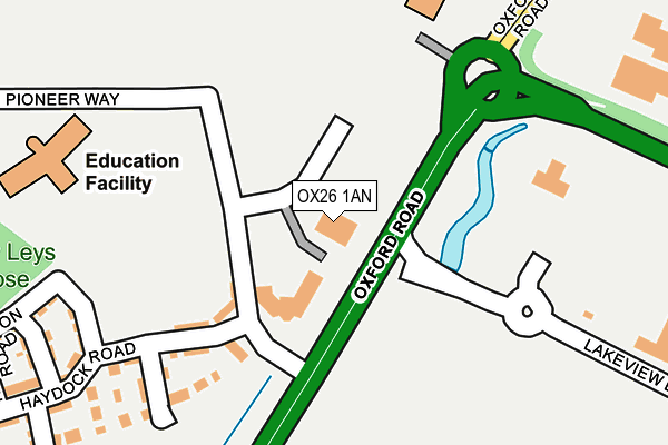 OX26 1AN map - OS OpenMap – Local (Ordnance Survey) OX26 1AN map - OS OpenMap – Local (Ordnance Survey)