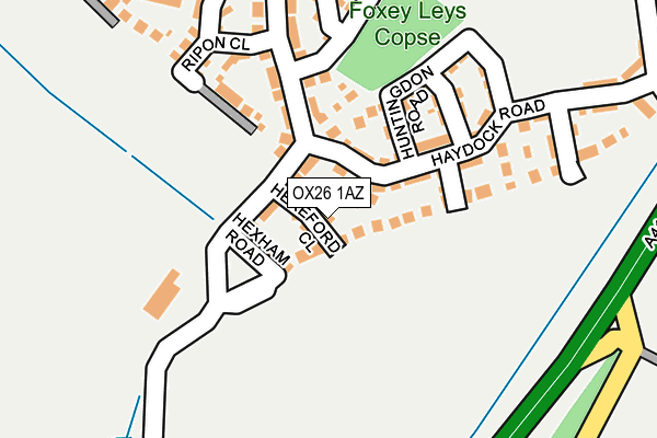 OX26 1AZ map - OS OpenMap – Local (Ordnance Survey)