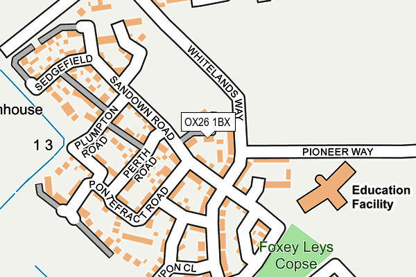 OX26 1BX map - OS OpenMap – Local (Ordnance Survey) OX26 1BX map - OS OpenMap – Local (Ordnance Survey)