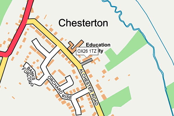 OX26 1TZ map - OS OpenMap – Local (Ordnance Survey) OX26 1TZ map - OS OpenMap – Local (Ordnance Survey)