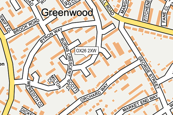 OX26 2XW map - OS OpenMap – Local (Ordnance Survey) OX26 2XW map - OS OpenMap – Local (Ordnance Survey)