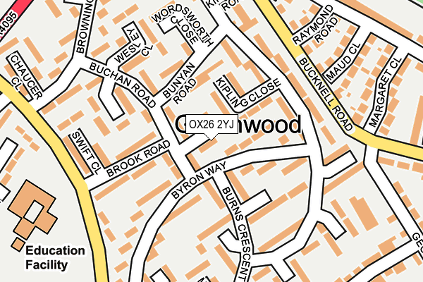 OX26 2YJ map - OS OpenMap – Local (Ordnance Survey) OX26 2YJ map - OS OpenMap – Local (Ordnance Survey)