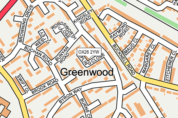 OX26 2YW map - OS OpenMap – Local (Ordnance Survey) OX26 2YW map - OS OpenMap – Local (Ordnance Survey)