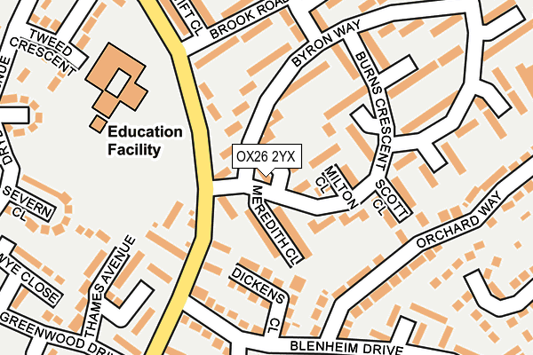 OX26 2YX map - OS OpenMap – Local (Ordnance Survey) OX26 2YX map - OS OpenMap – Local (Ordnance Survey)